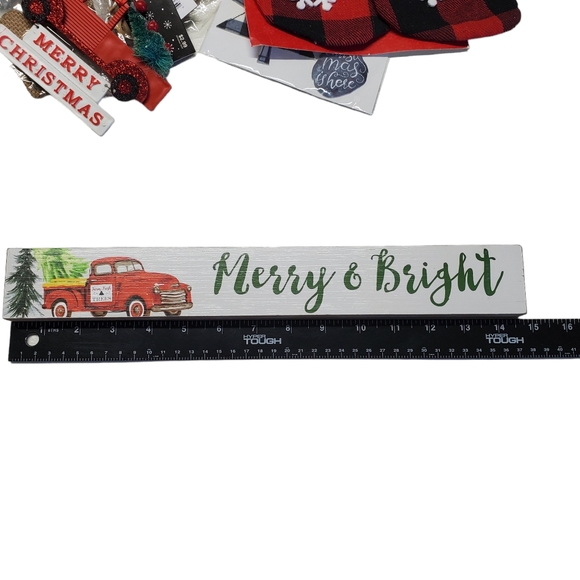 NWT Christmas Bundle Decorations /Crafts Red Truck Theme - Picture 4 of 15